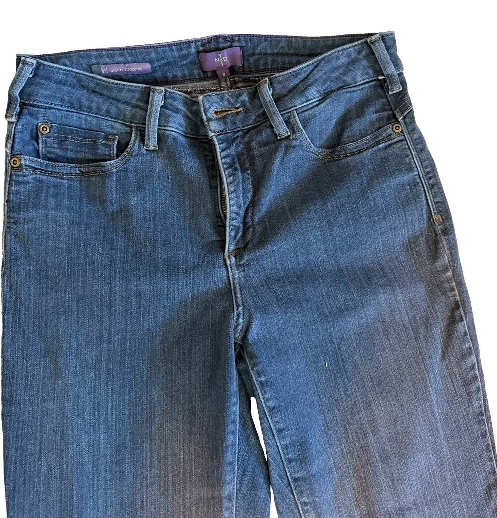 NYDJ Not Your Daughters Jeans Womens Size 8 Skinny Legging Blue Stretch Denim